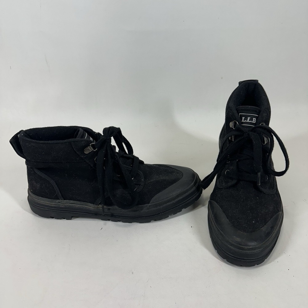 L.L. Bean Canvas‎ Boots Black Ankle Men's Size 9M